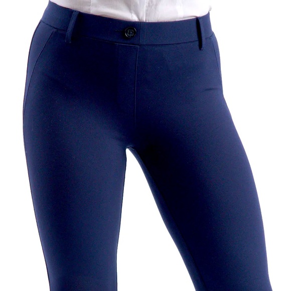 BETABRAND Classic Dress Pants Yoga Pants Navy size Mp (petite) - Picture 4 of 6